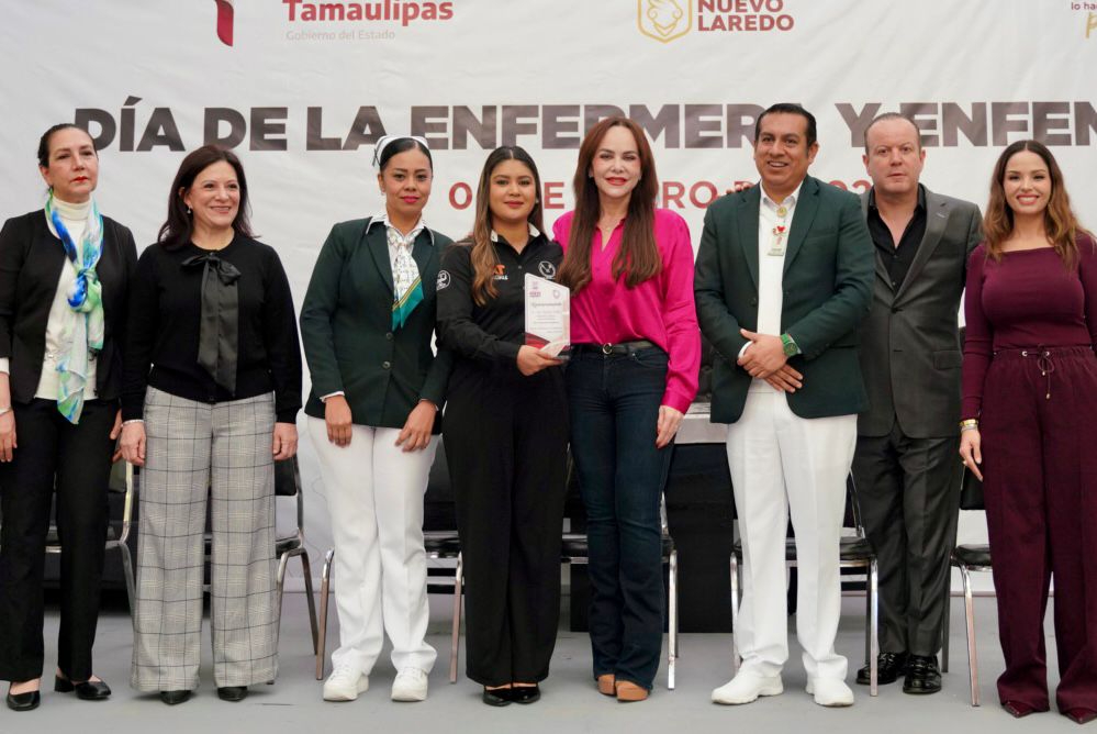 REFRENDA ALCALDESA CARMEN LILIA CANTUROSAS RESPALDO AL SECTOR SALUD DURANTE HOMENAJE AL PERSONAL DE ENFERMERÍA