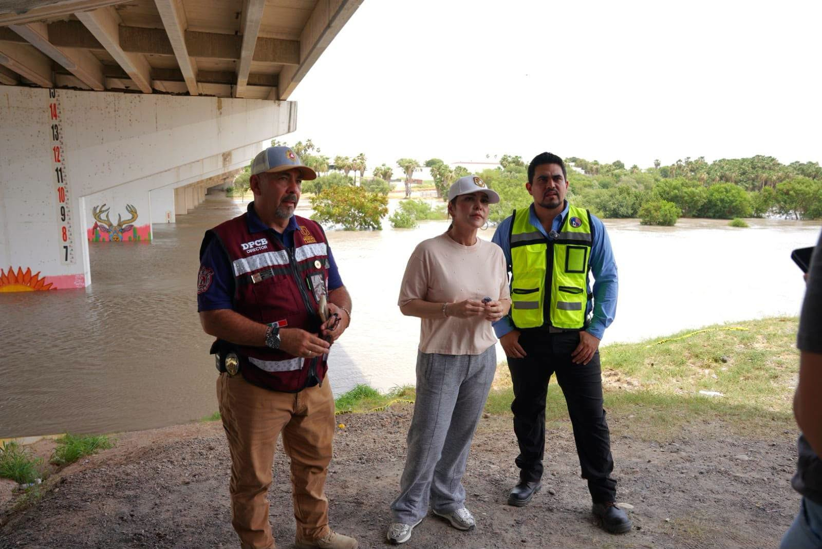 CARMEN LILIA CANTUROSAS ENCABEZA ACCIONES PREVENTIVAS ANTE CRECIENTE DEL RÍO BRAVO