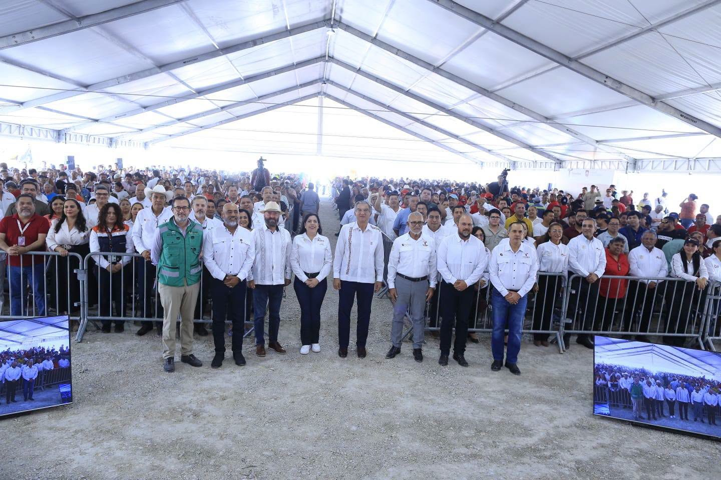 Arranca Américo Villarreal libramiento poniente y entrega obras hidráulicas y deportivas en El Mante