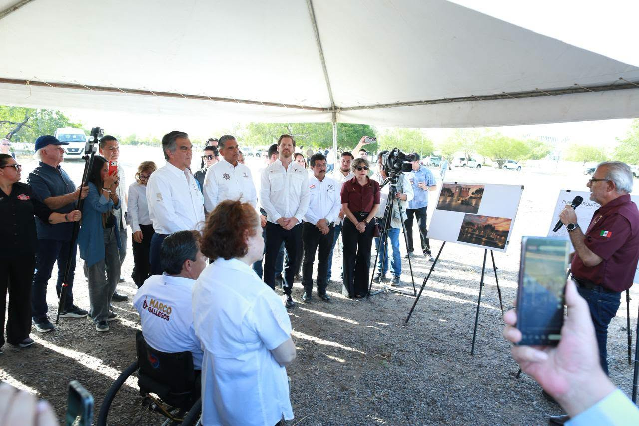 Gobierno de Américo coloca primera piedra de Estación Segura Parque Cultural “La Escondida” en Reynosa