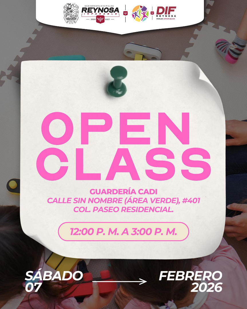 Invita DIF-Reynosa a Open Class en Guardería CADI