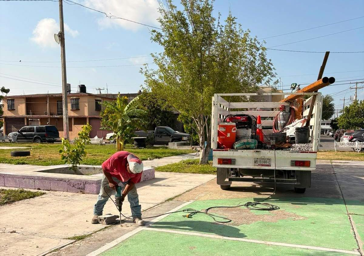Avance permanente en rehabilitación de espacios públicos de Reynosa