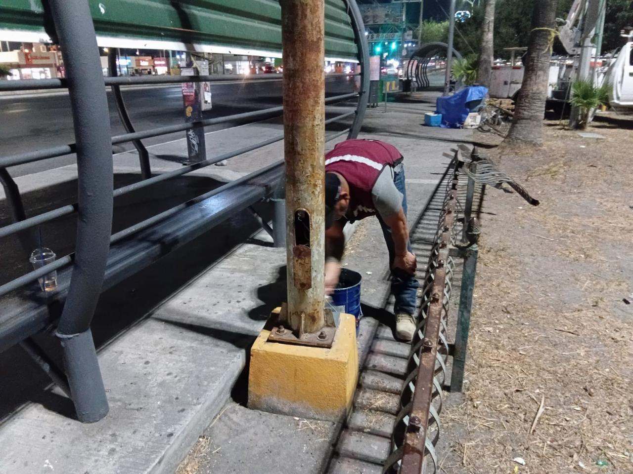 Realizó Gobierno de Reynosa trabajos de Ingeniería Vial durante turno nocturno