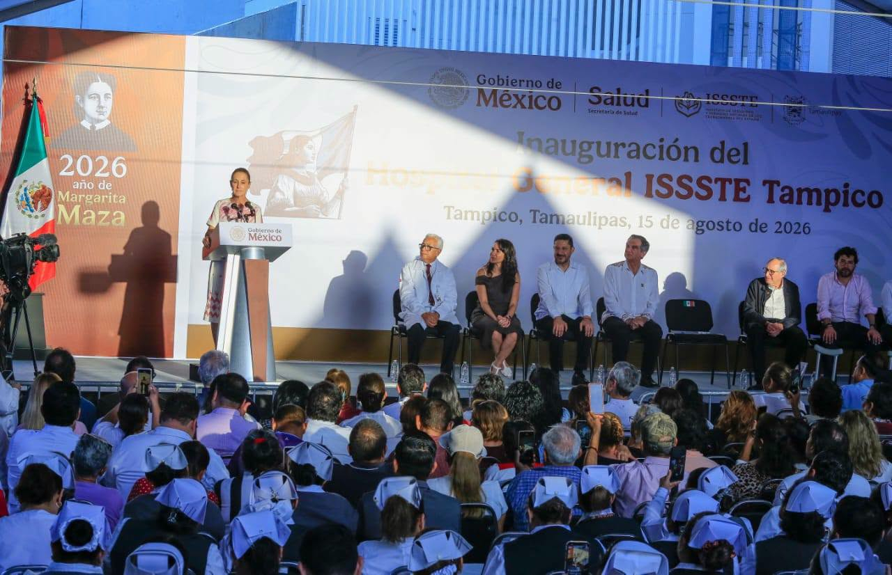 Inaugura presidenta Sheinbaum Hospital General del ISSSTE en Tampico; se recupera el acceso a la salud pública
