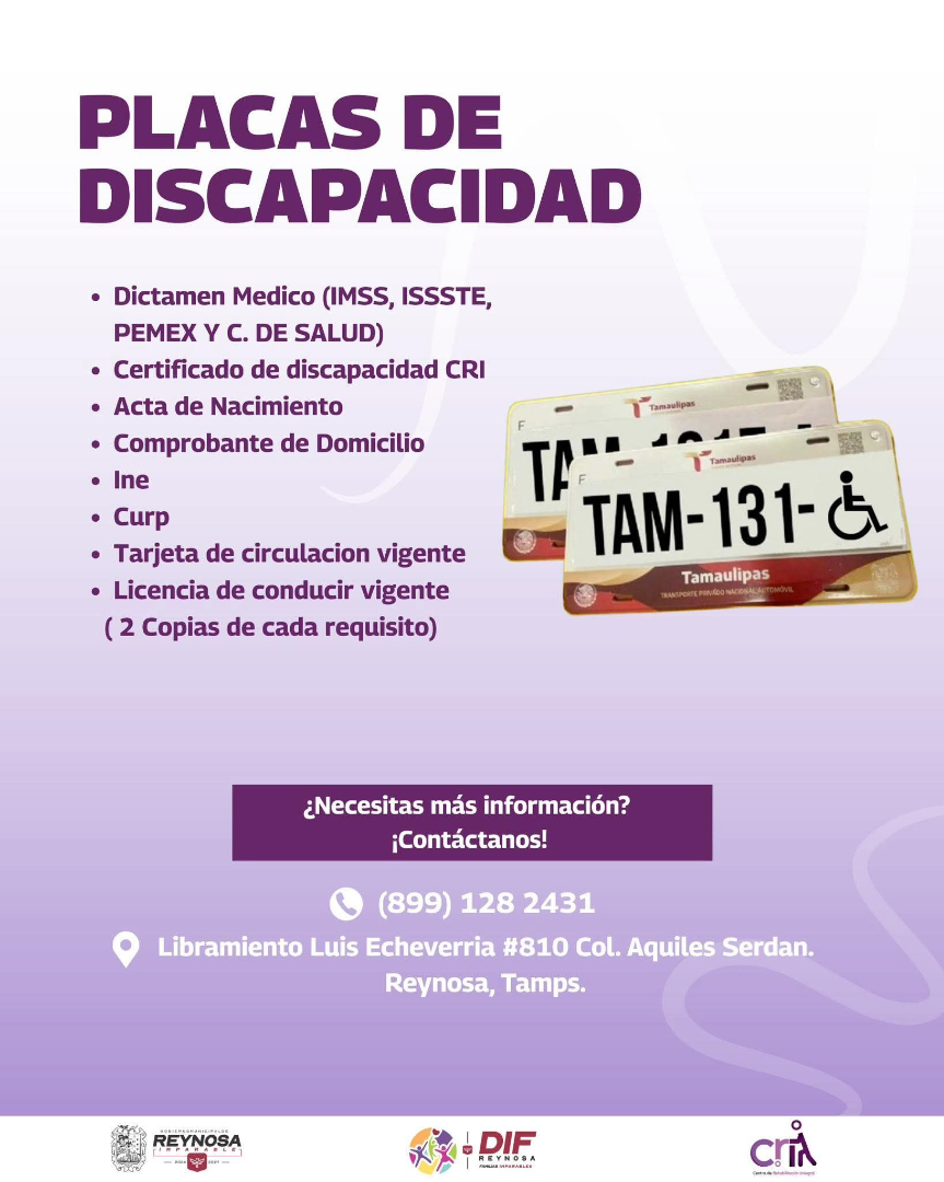 Ofrece DIF-Reynosa apoyo a familias con discapacidad