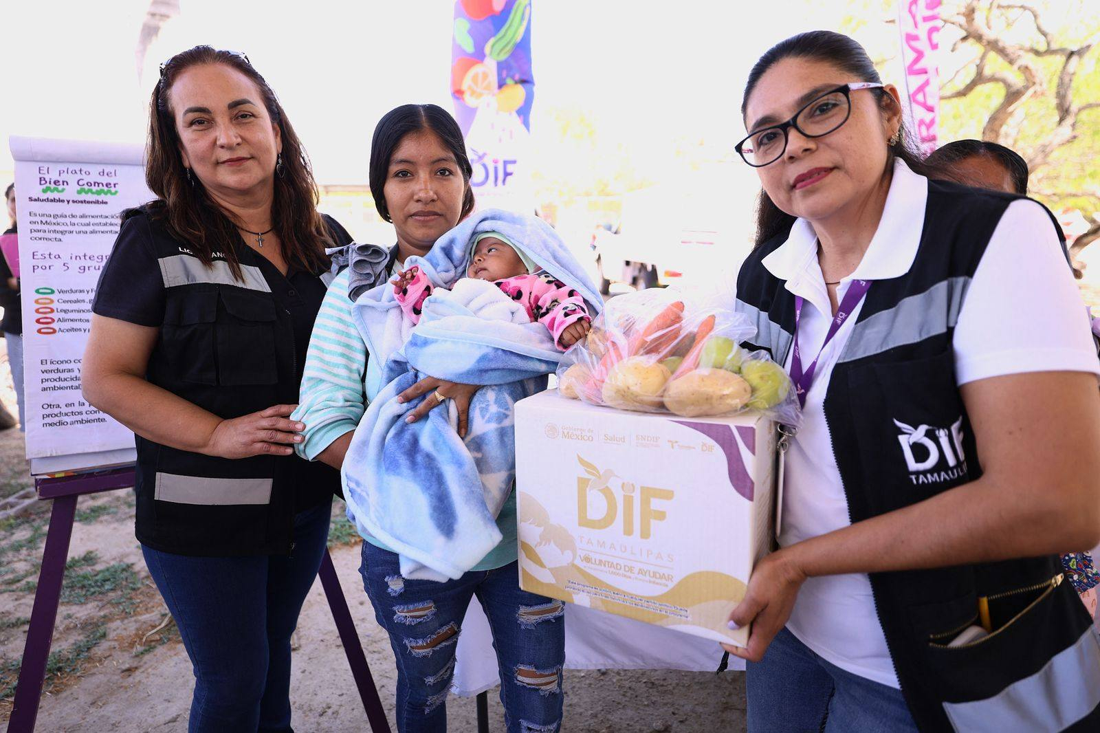 Inicia DIF Tamaulipas la primera entrega de canastas alimentarias en los 43 municipios del estado
