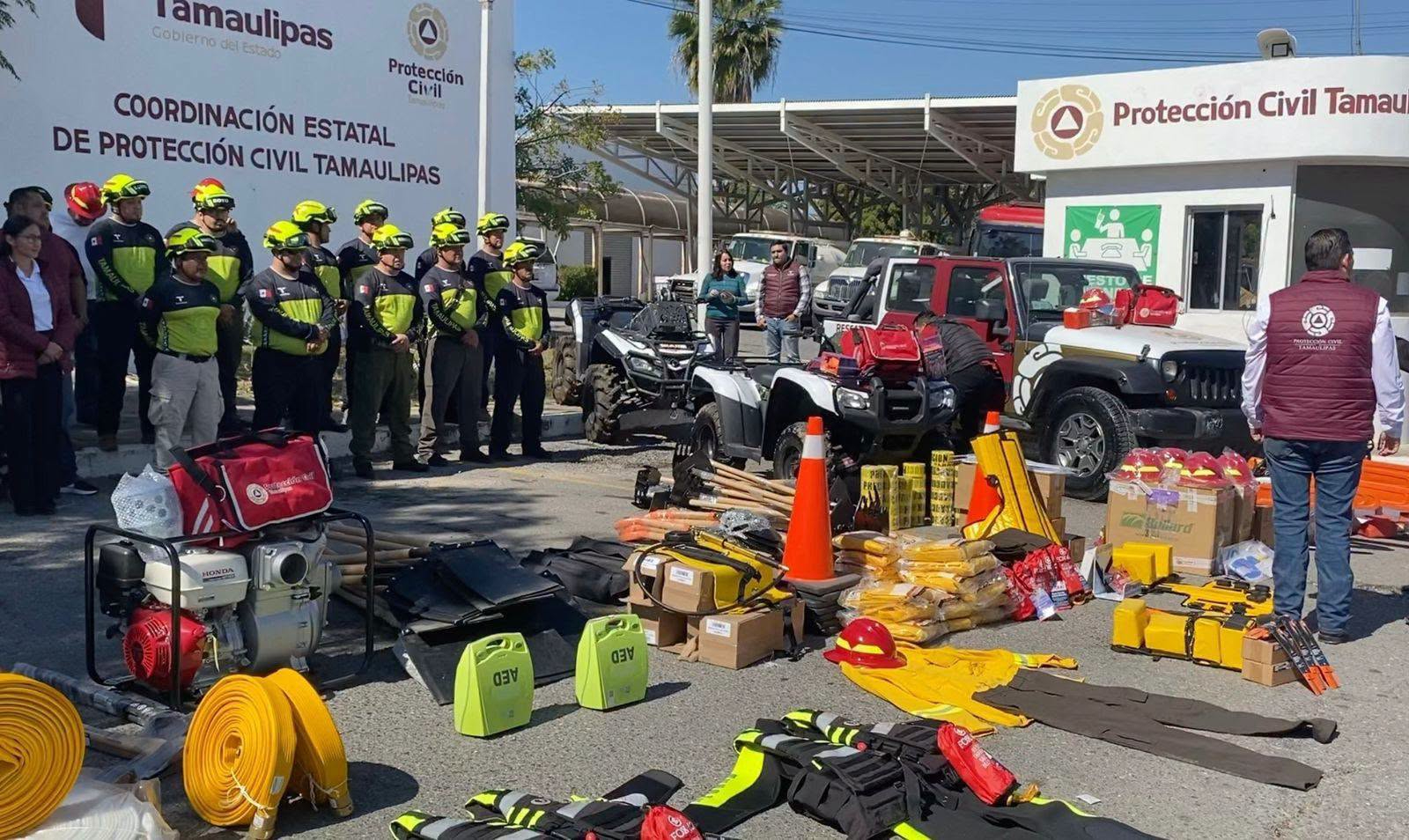Fortalece Protección Civil Tamaulipas capacidad de respuesta con la incorporación de equipo para rescates acuáticos y terrestres