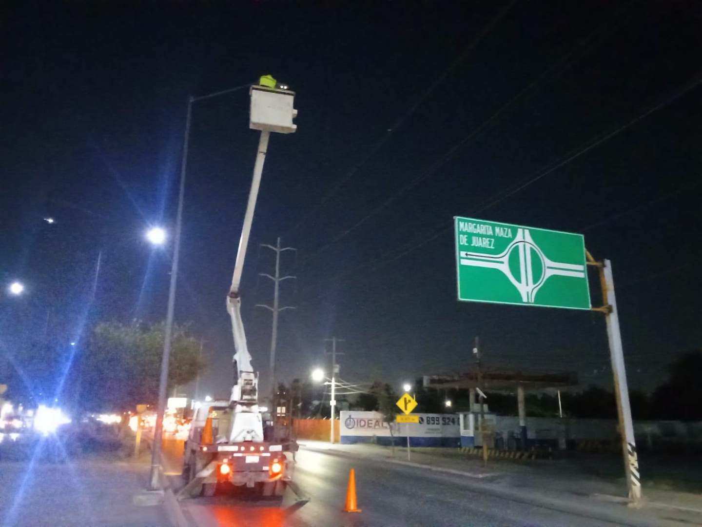 Imparable trabajo nocturno mejora servicios públicos de Reynosa