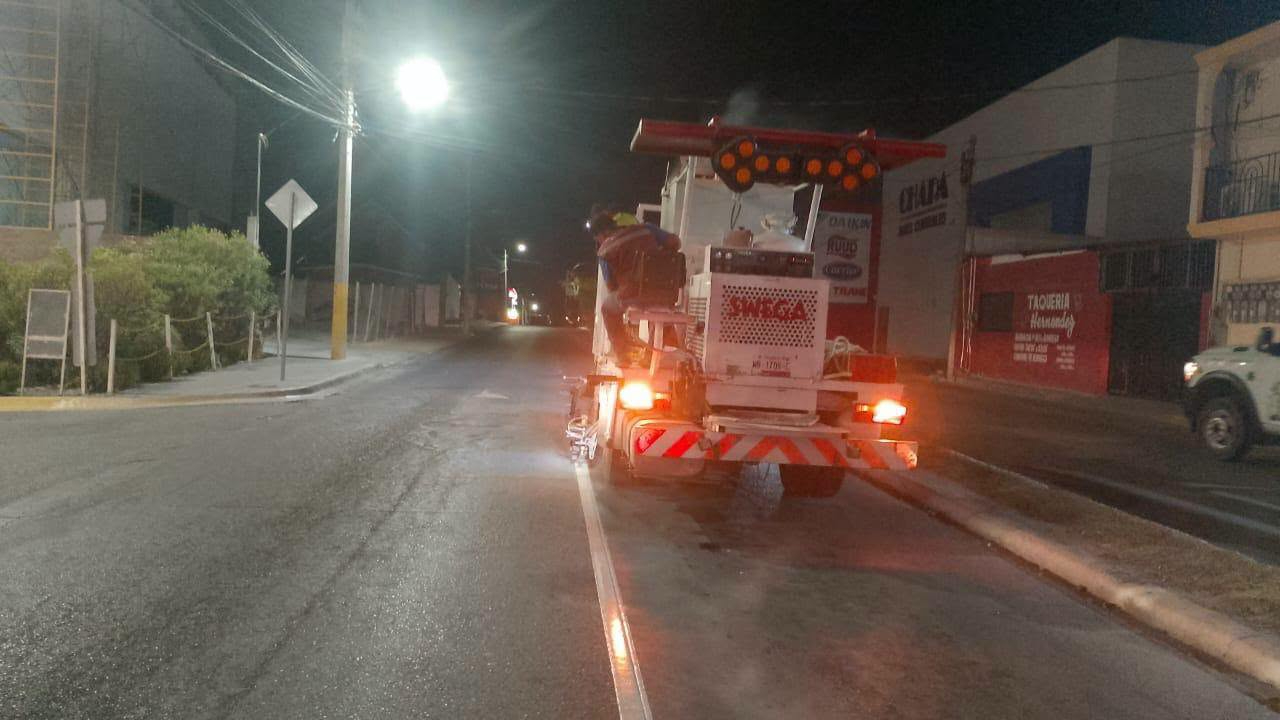 Realizó Gobierno de Reynosa demarcación vial en avenida Oriente Dos