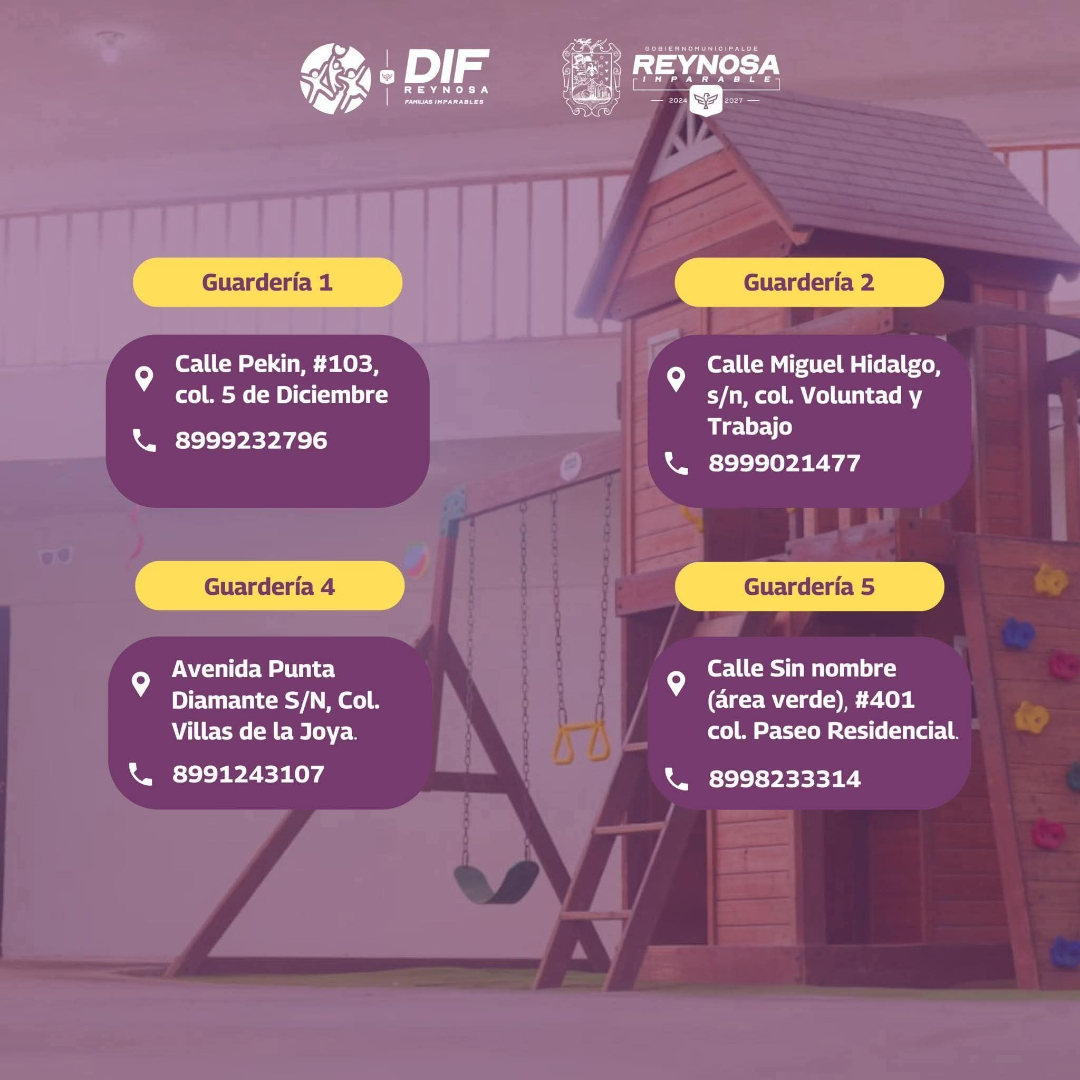 Ofrecen Guarderías DIF Reynosa, espacios para el desarrollo infantil