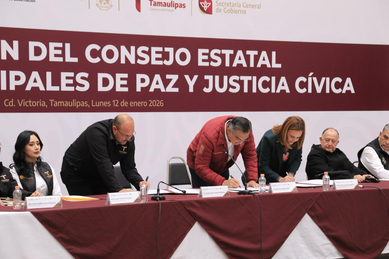 Instala Tamaulipas Consejos de Paz y Justicia Cívica; es primera entidad donde se entregan títulos a asociaciones religiosas