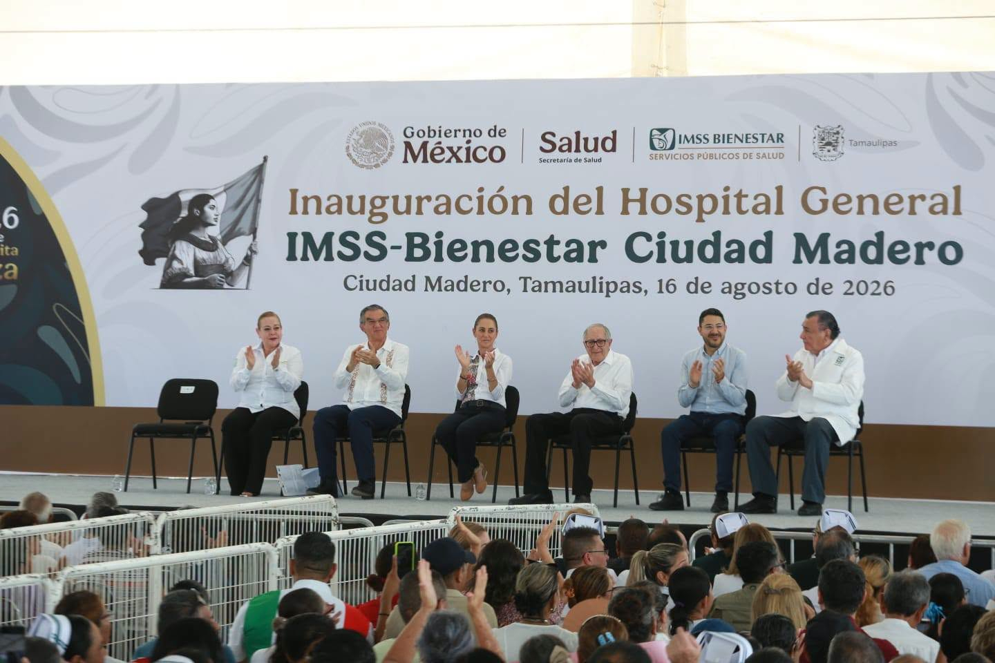 Inaugura Claudia Sheinbaum Hospital General de Ciudad Madero; brindará atención médica para 538 mil personas