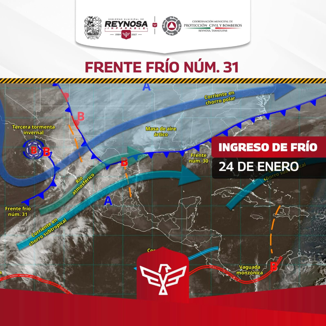 Desciende temperatura en Reynosa por severa tormenta invernal