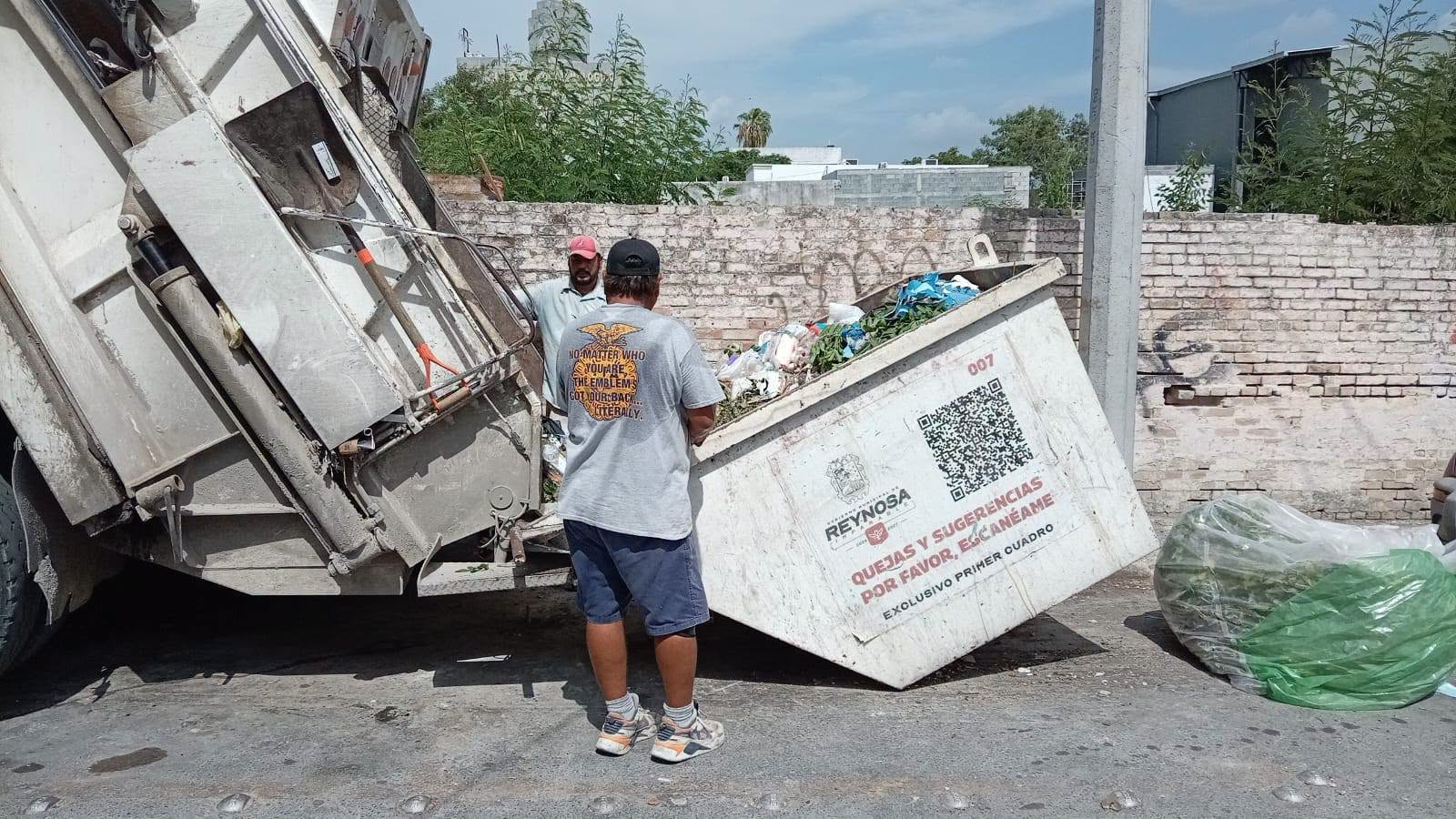 Exhorta Gobierno de Reynosa a usar correctamente los contenedores de basura