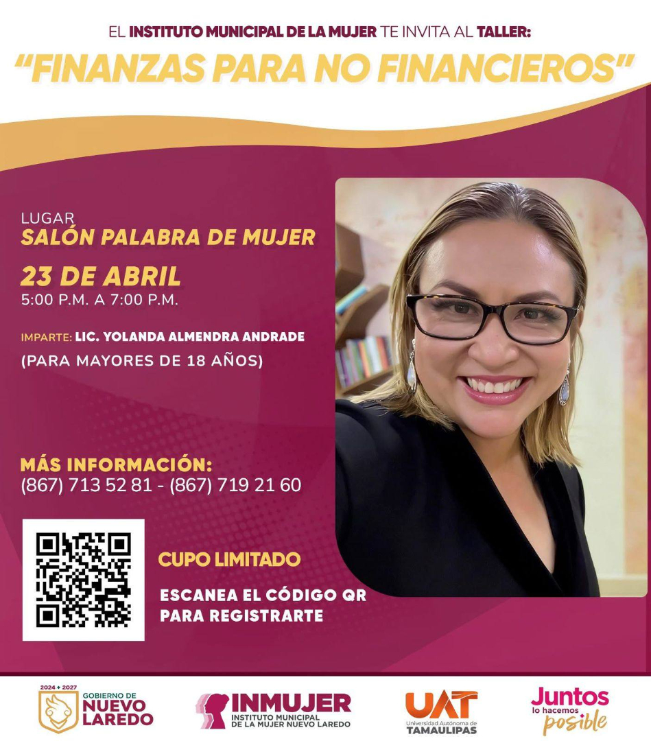 INVITA INMUJER A PARTICIPAR EN EL TALLER “FINANZAS PARA NO FINANCIEROS