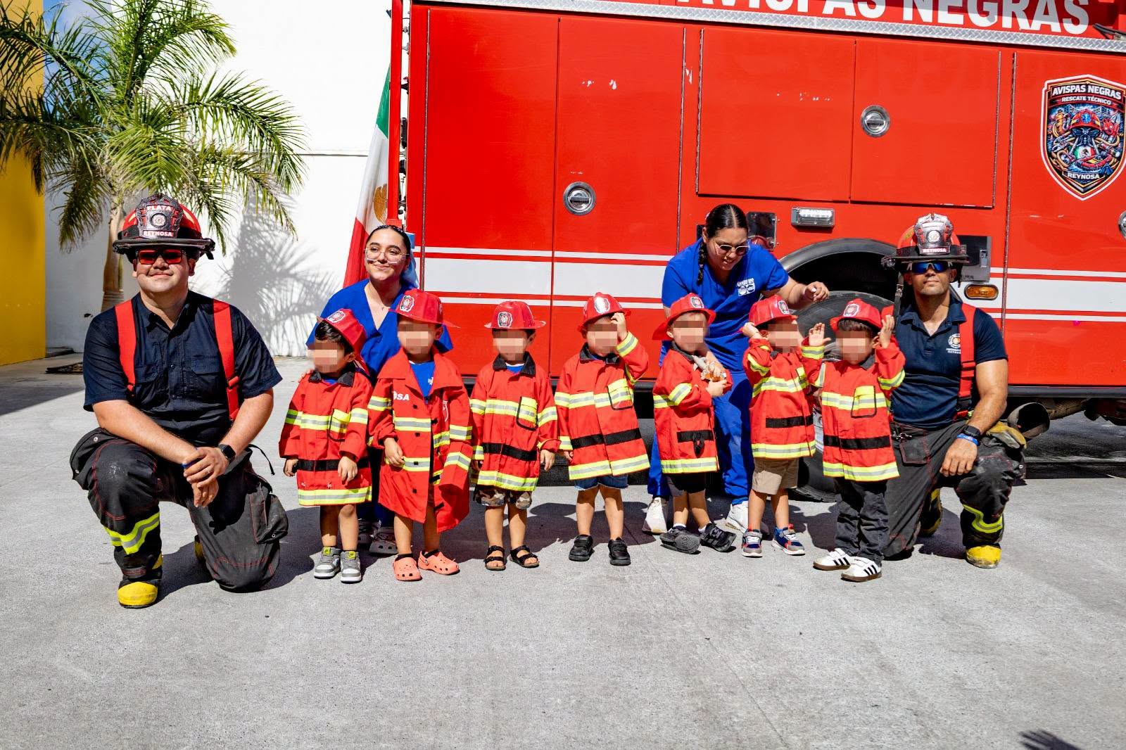 Promueve Protección Civil y Bomberos de Reynosa cultura de prevención en GYMBOREE Juego & Música