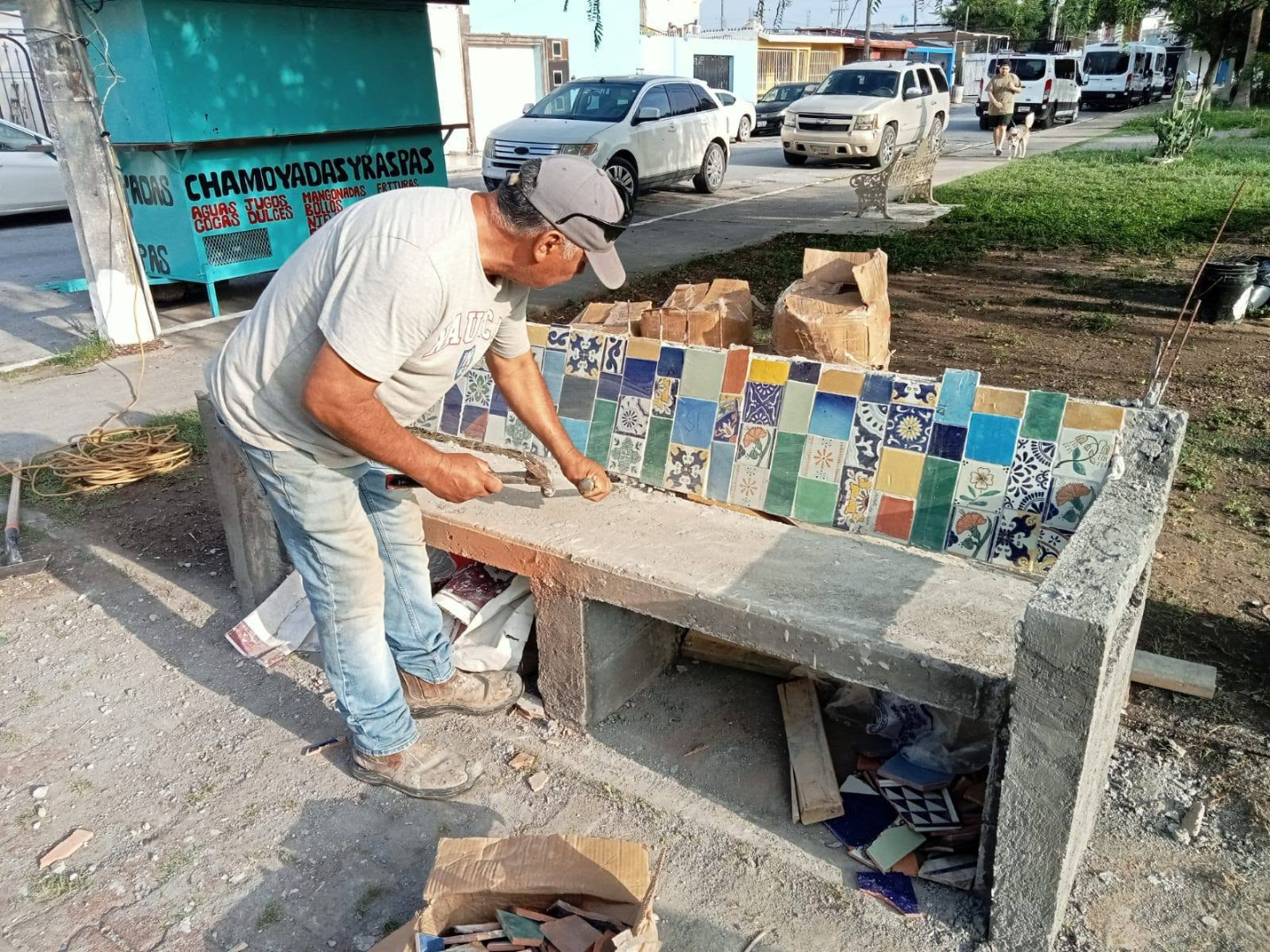 Repara Gobierno de Reynosa infraestructura pluvial y plazas públicas