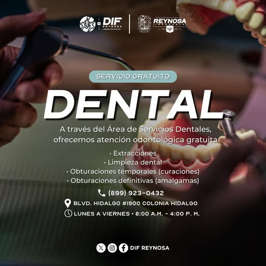 Invita DIF-Reynosa a aprovechar servicios dentales gratuitos