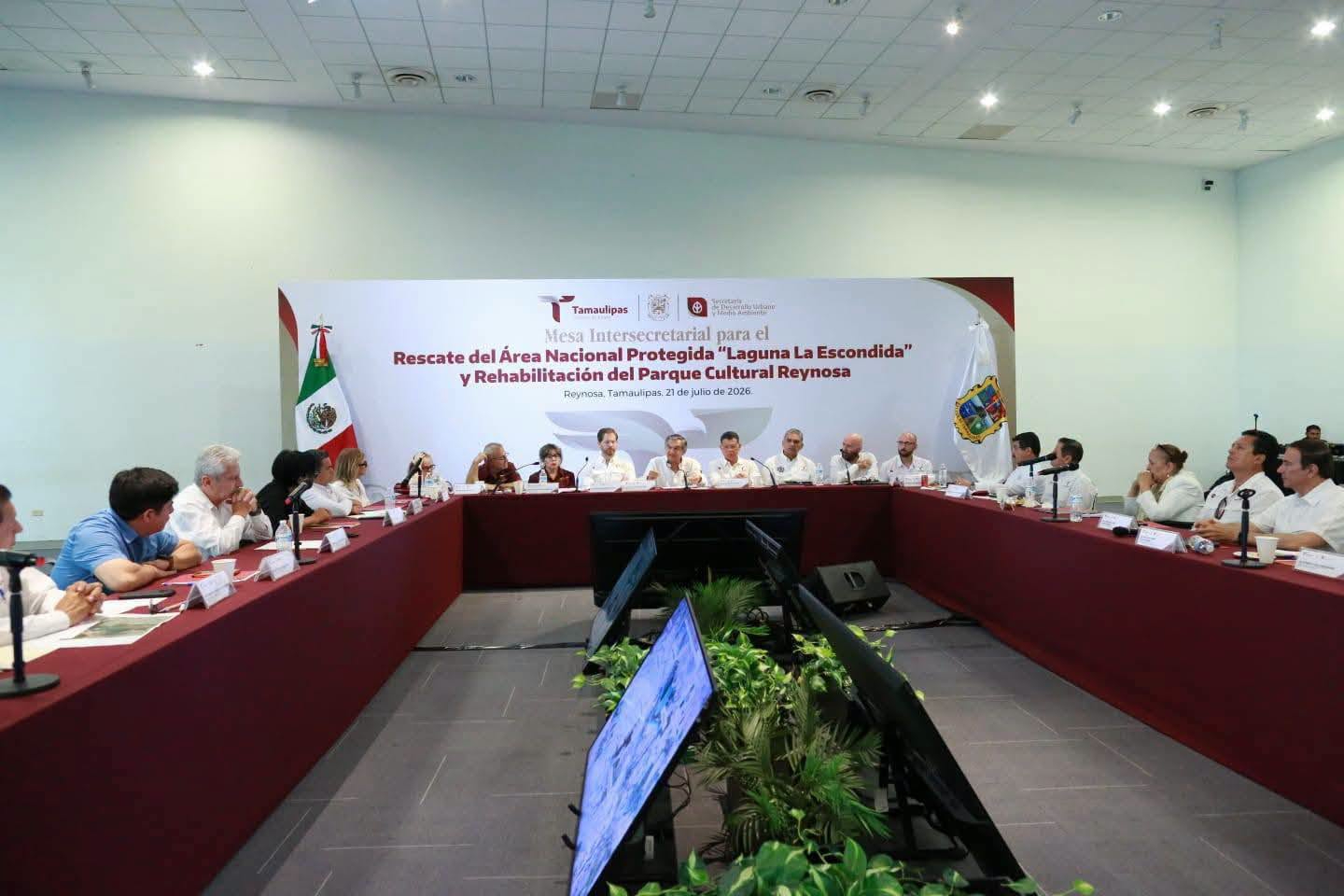 Revisa Américo avances de la estrategia integral para rescatar Laguna La Escondida y rehabilitar el Parque Cultural Reynosa