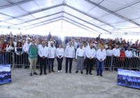 Arranca Américo Villarreal libramiento poniente y entrega obras hidráulicas y deportivas en El Mante
