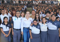 REAFIRMA ALCALDESA CARMEN LILIA CANTUROSAS COMPROMISO CON LA EDUCACIÓN; ENTREGA OBRAS EN PREPARATORIA AL PONIENTE DE LA CIUDAD